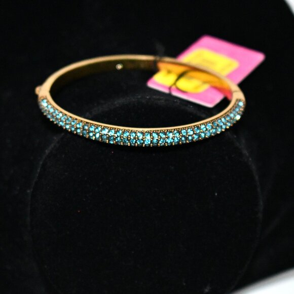 Kurt Geiger London Pav Dome Bangle Bracelet in Turquoise #518198BRS440 NWT Detai - Picture 1 of 4